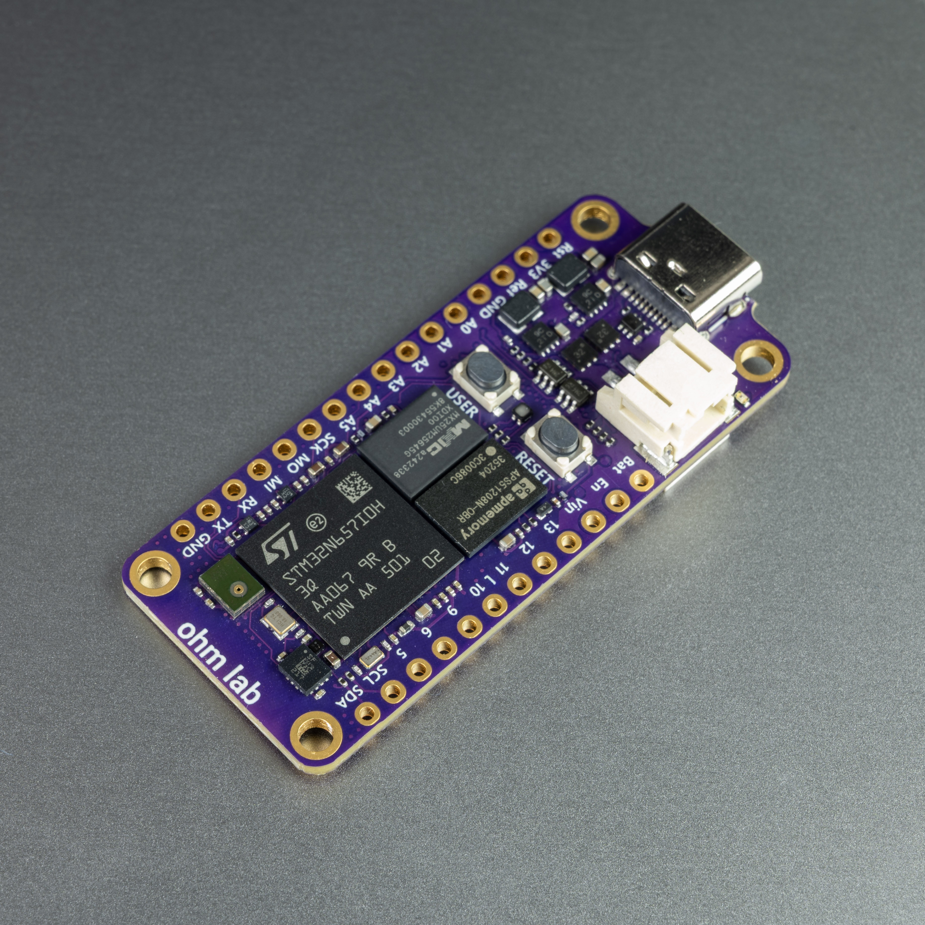 Neuro N6, an Arduino compatible STM32N6 edge AI board in the Adafruit Feather form factor